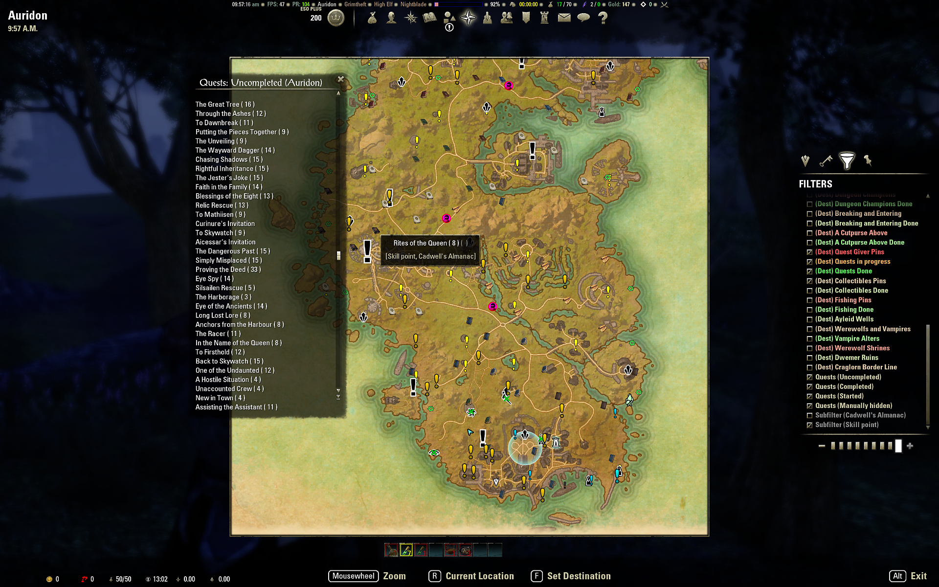 Adds Quest Level Info To Quest Map Addon Plug Ins Patches Elder Scrolls Online Addons