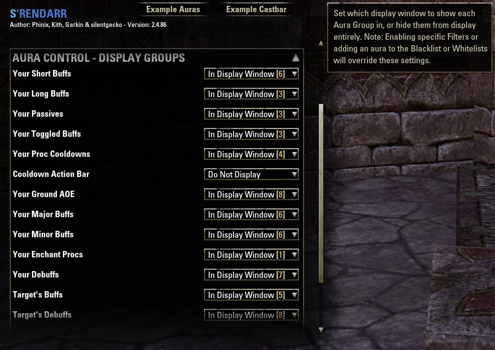 Srendarr - Aura, Buff & Debuff Tracker (Outdated) : Discontinued & Outdated  : Elder Scrolls Online AddOns