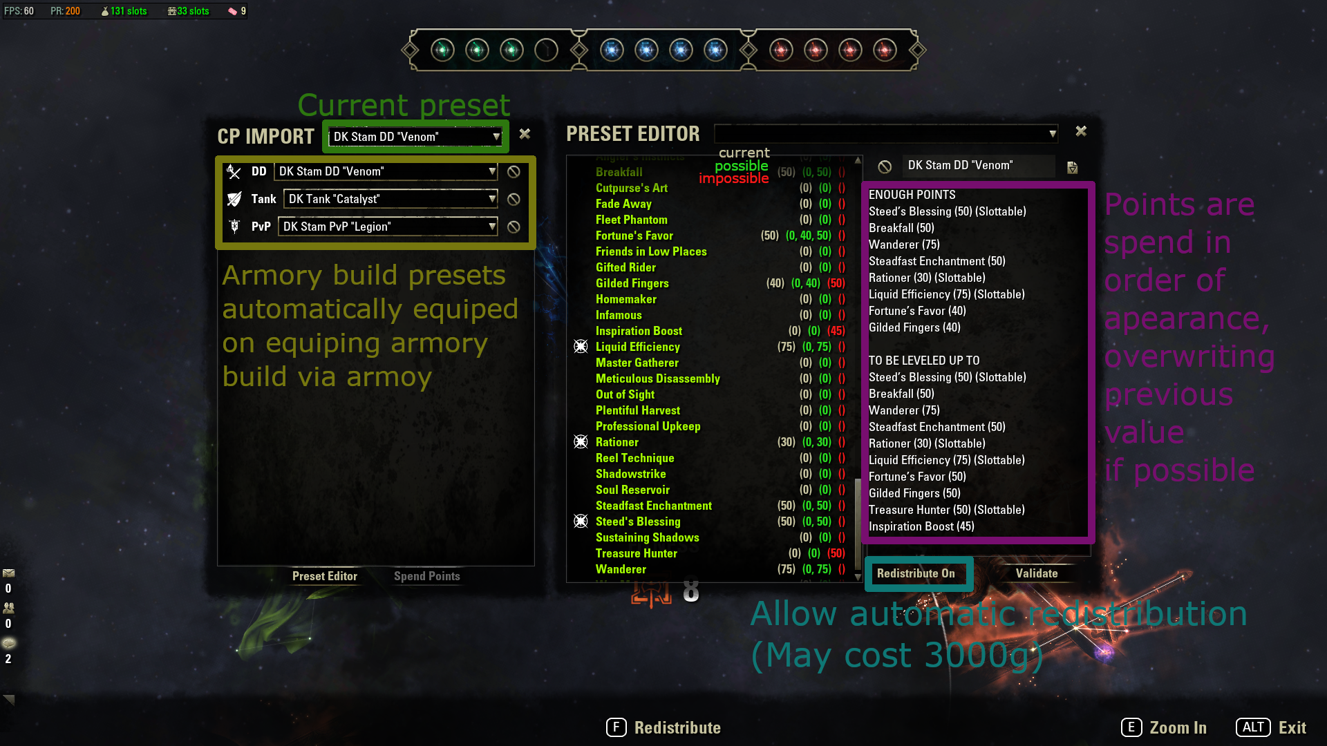 Low Champion Point Finder : PvP : Elder Scrolls Online AddOns