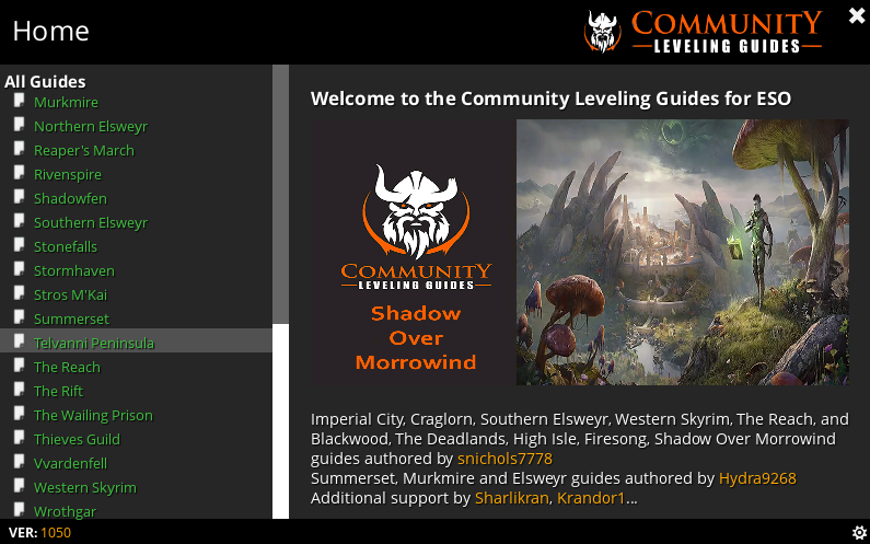 Community Leveling Guides : Map, Coords, Compasses : Elder Scrolls Online  AddOns