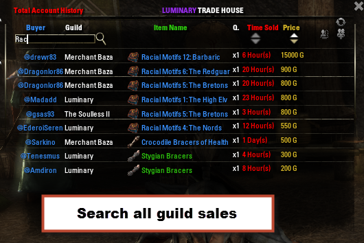 Luminary-Trade Sales History : Discontinued & Outdated : Elder Scrolls ...