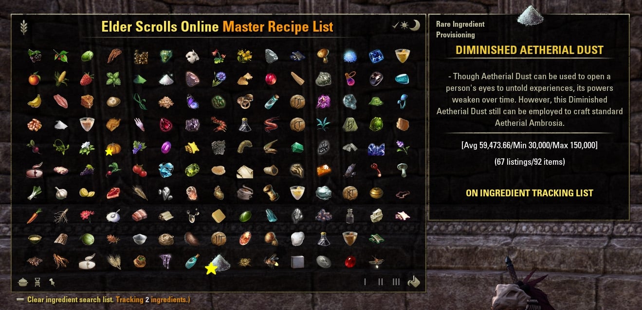 list of items for skyrim alchemy recipes
