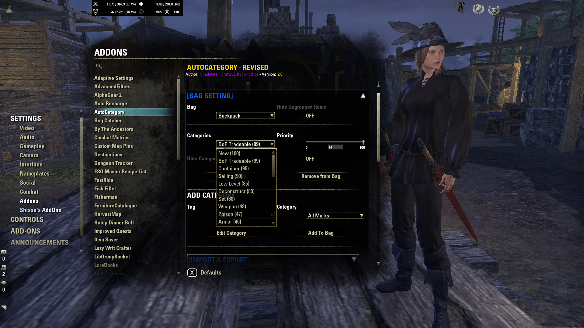 eso not seeing addons from min