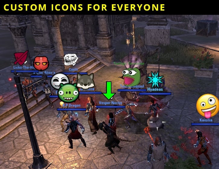 OdySupportIcons - Group Role Icons & More : Group, Guild & Friends